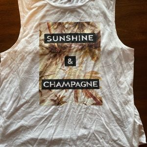 Express Sunshine & Champagne Tank top - size medium